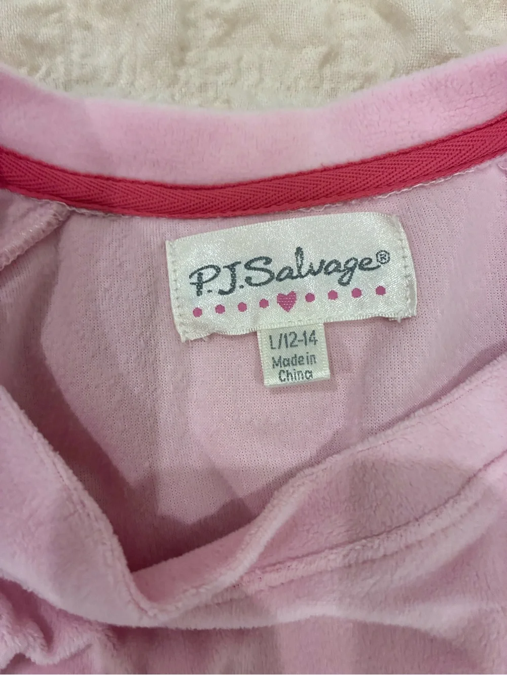 P.J. Salvage Girls Pink Star-Trim Two-Piece Pajama Set